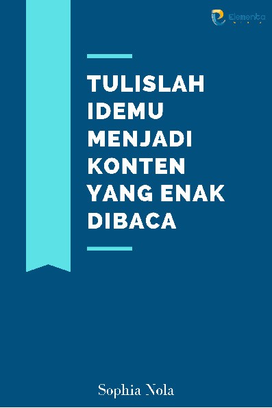 Sampul buku Tulislah Idemu Menja...